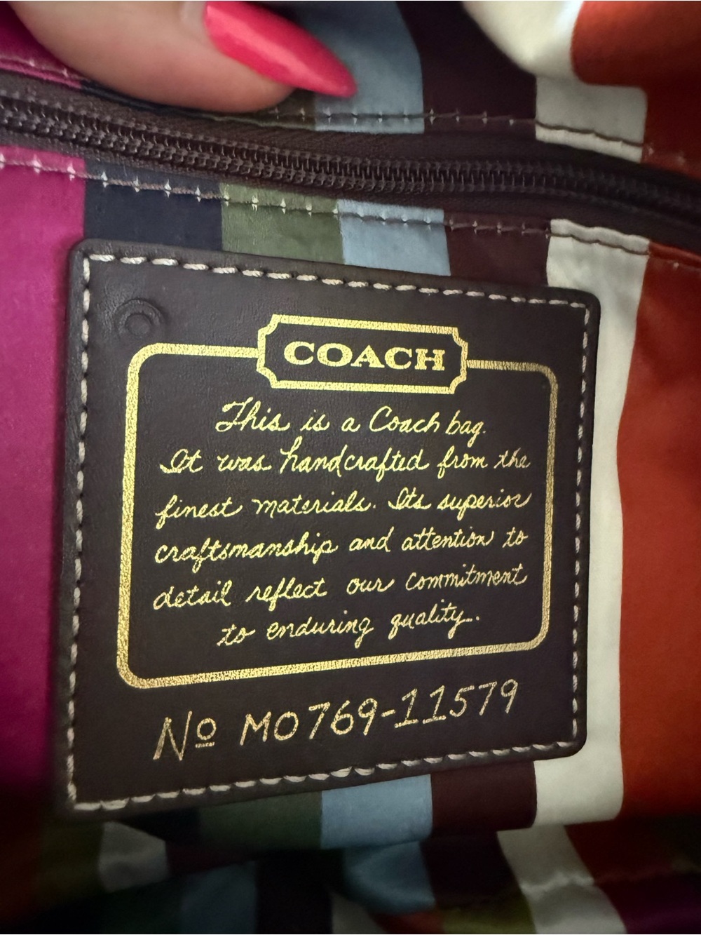 Vintage Coach Lily Legacy Signature Denim Satchel w/ Vachetta Leather Trim - Picture 9 of 11